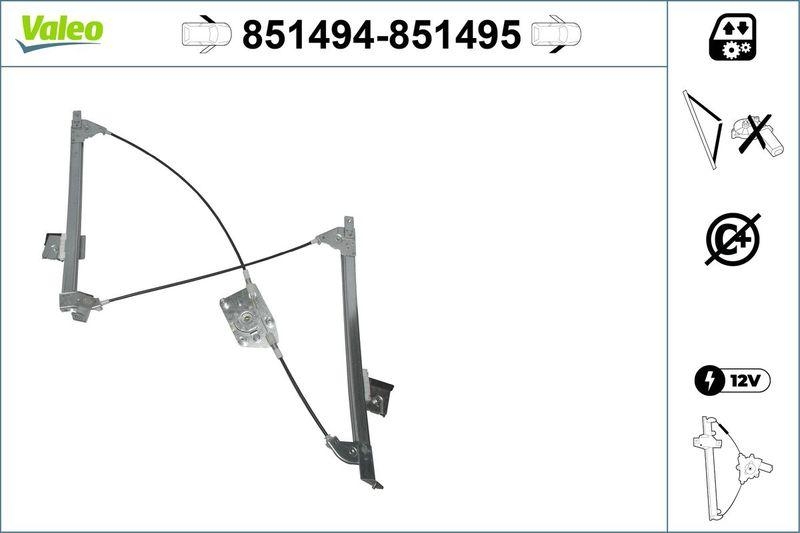 VALEO 851494 Fensterh. vorne links - Porsche 911 (1/98>1/04)