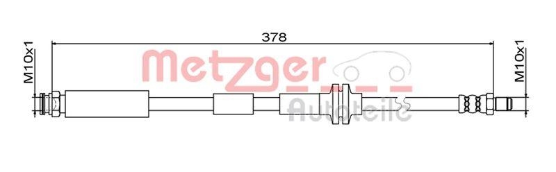 METZGER 4111800 Bremsschlauch f&uuml;r FIAT/LANCIA VA links/rechts