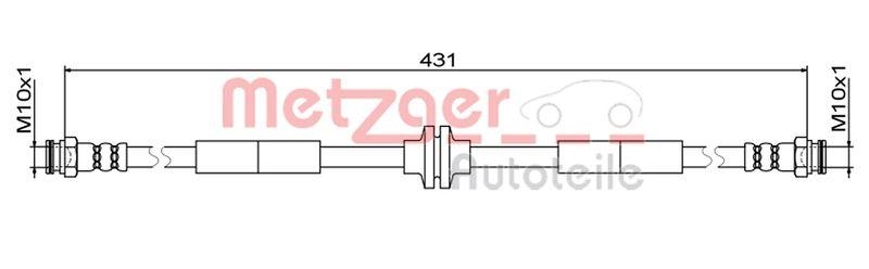 METZGER 4111804 Bremsschlauch f&uuml;r ALFA VA links/rechts