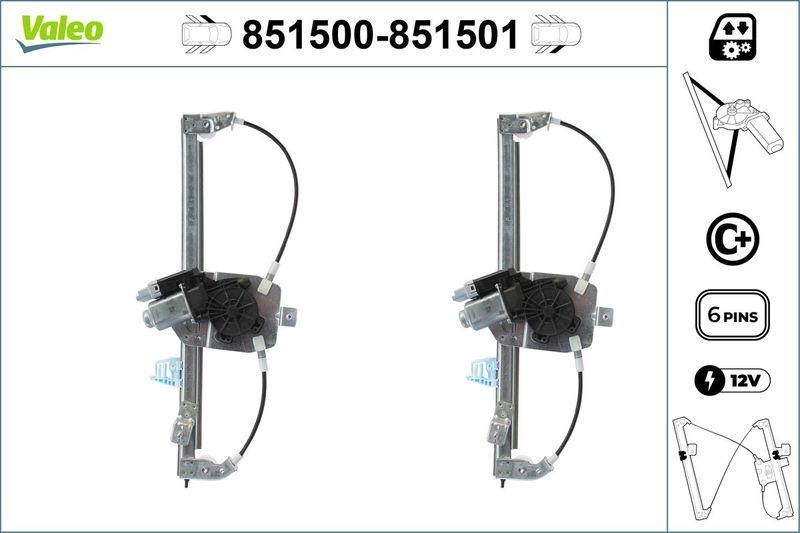 VALEO 851500 Fensterh vorne links Citroen C3 (6/2002>9/2009)