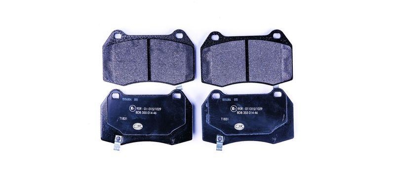 HELLA 8DB 355 014-461 Bremsbelagsatz, Scheibenbremsbelag f&uuml;r CADILLAC/CHEVROLET