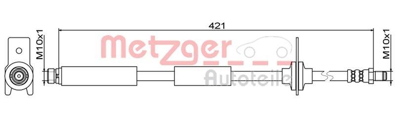 METZGER 4111814 Bremsschlauch f&uuml;r FORD HA links/rechts