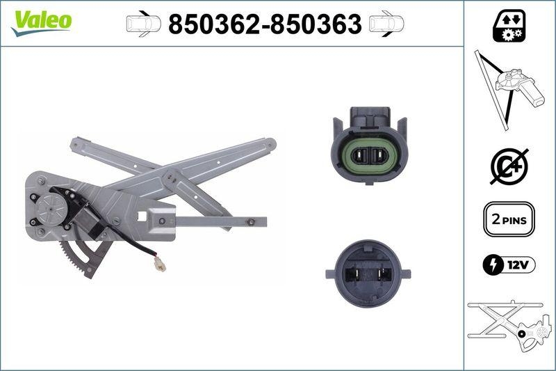 VALEO 850362 Fensterheber vorne links RENAULT Twingo