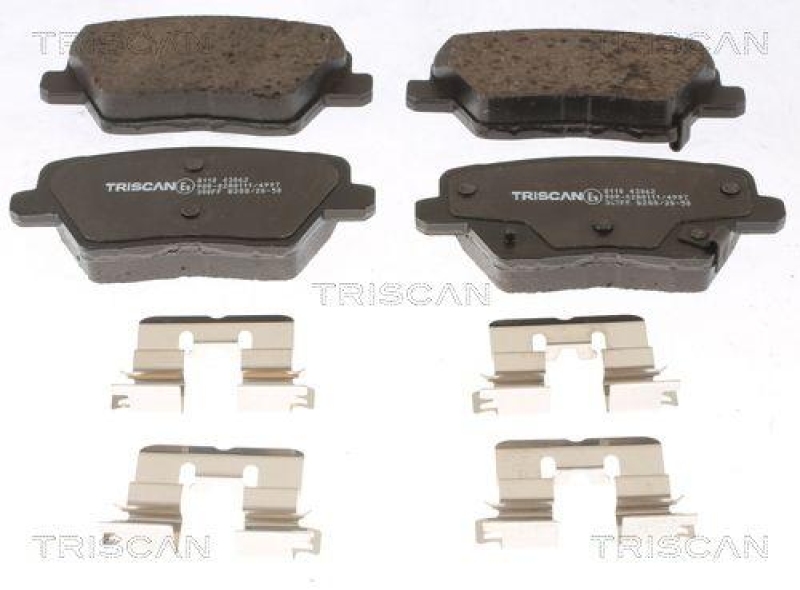 TRISCAN 8110 43062 Bremsbelag Hinten f&uuml;r Hyundai, Kia
