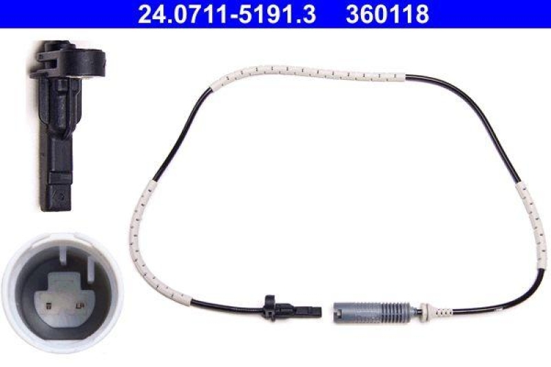 ATE 24.0711-5191.3 Radsensor f&uuml;r BMW 1 (E81) (06-11)BMW 1 (E87) (03-13)