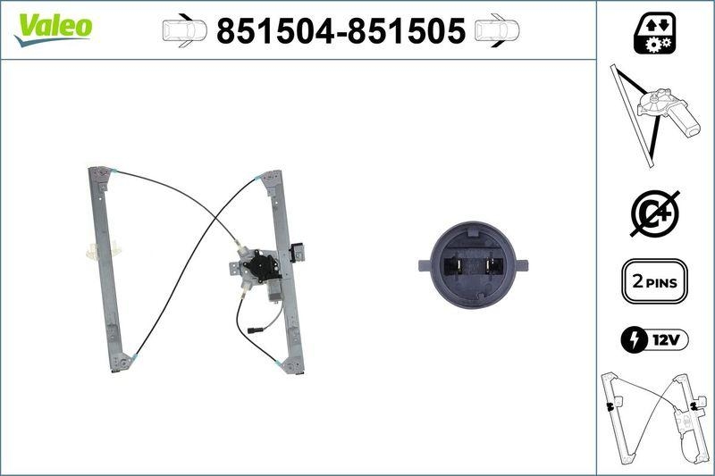 VALEO 851504 Fensterh. vorne links - Citroen JUMPY (2/2007->)