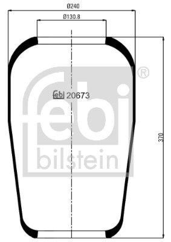 FEBI BILSTEIN 20673 Luftfederbalg ohne Kolben für Mercedes-Benz