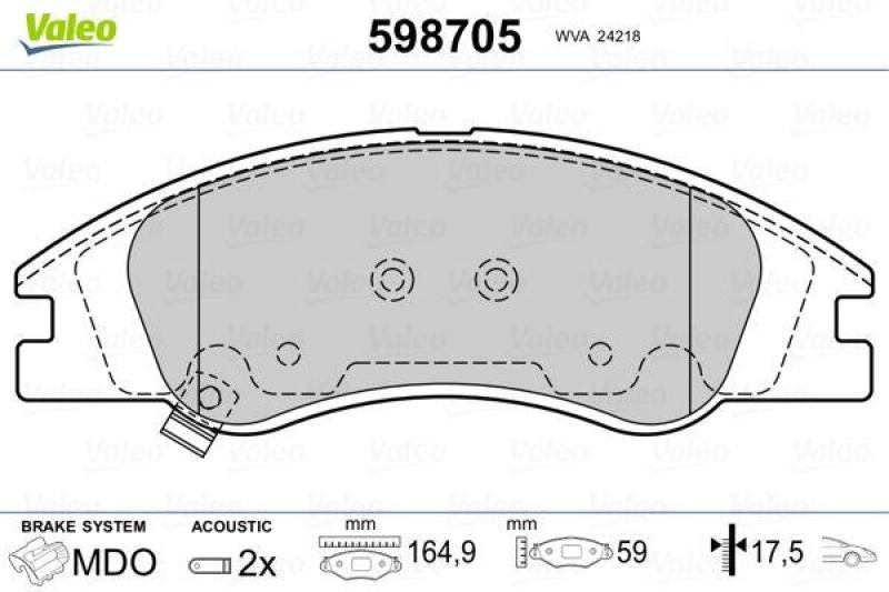 VALEO 598705 SBB-Satz PREMIUM