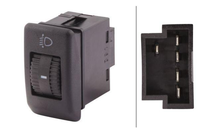 HELLA 6ZB 006 377-017 Regler, 12V, Leuchtweite 5-polig, Drehbetätigung