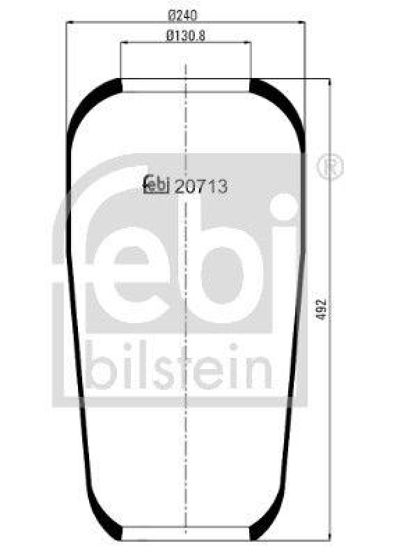 FEBI BILSTEIN 20713 Luftfederbalg ohne Kolben für Volvo