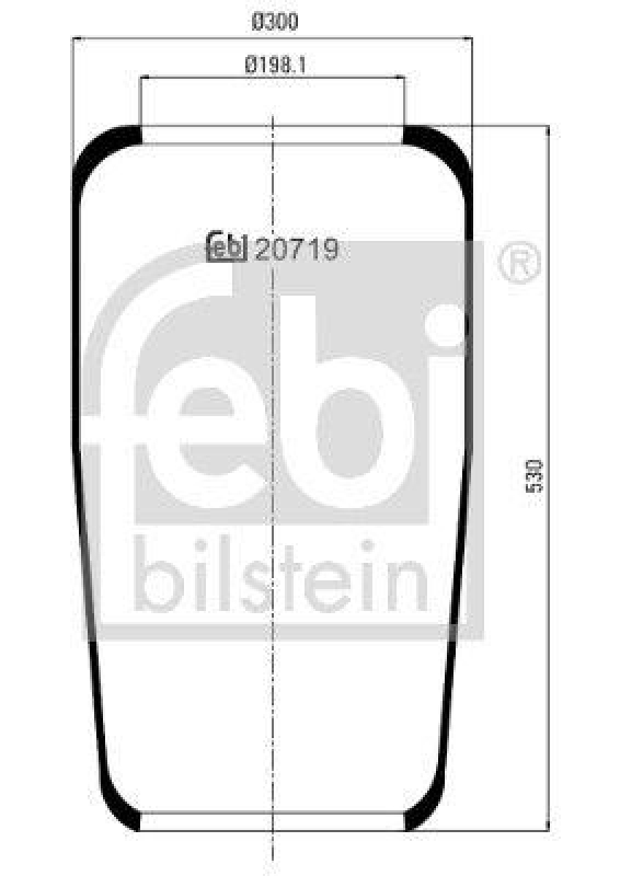 FEBI BILSTEIN 20719 Luftfederbalg ohne Kolben für DAF