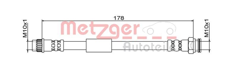 METZGER 4111843 Bremsschlauch f&uuml;r CITROEN/OPEL/PEUGEOT