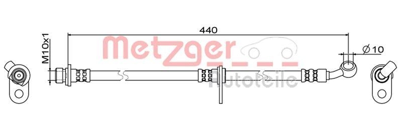 METZGER 4111846 Bremsschlauch f&uuml;r HONDA VA rechts
