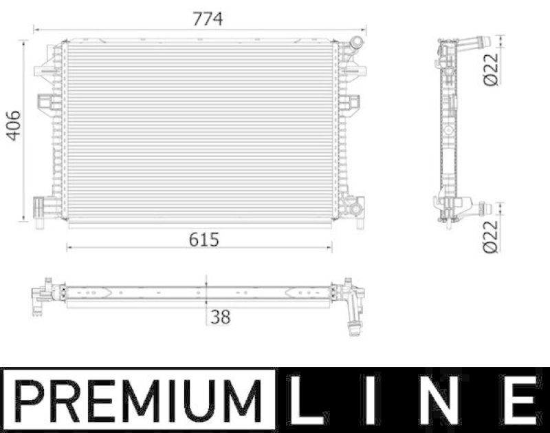 MAHLE CIR 30 000P Niedertemperaturkühler Ladelüfter