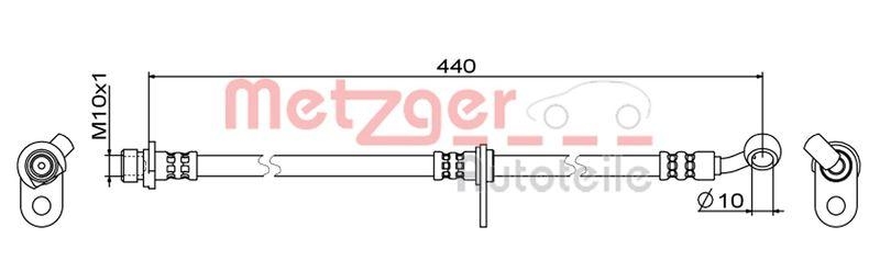METZGER 4111847 Bremsschlauch f&uuml;r HONDA VA links