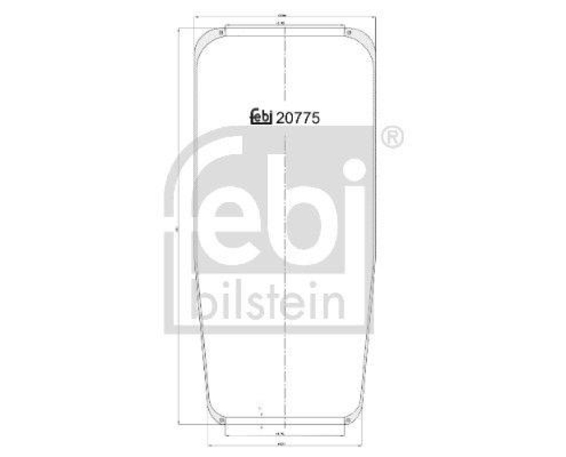 FEBI BILSTEIN 20775 Luftfederbalg ohne Kolben