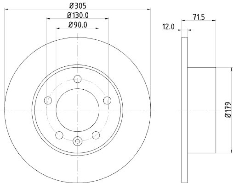 HELLA 8DD 355 129-201 Bremsscheibe f&uuml;r OPEL/RENAULT/NISSAN