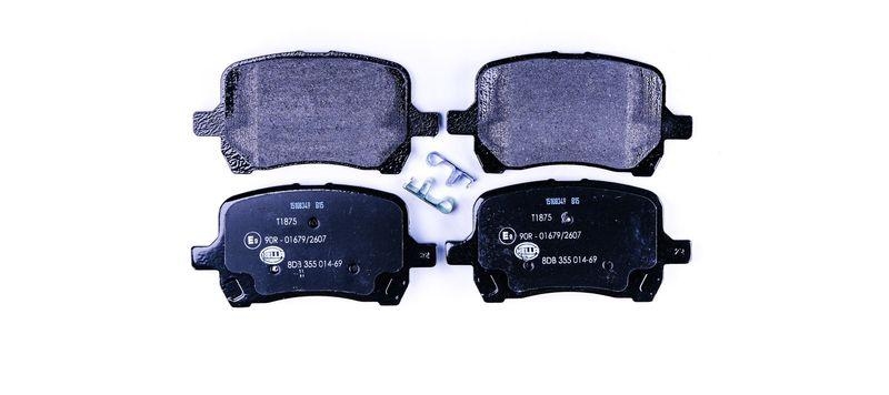 HELLA 8DB 355 014-691 Bremsbelagsatz, Scheibenbremsbelag f&uuml;r CHEVROLET/PONTIAC/...