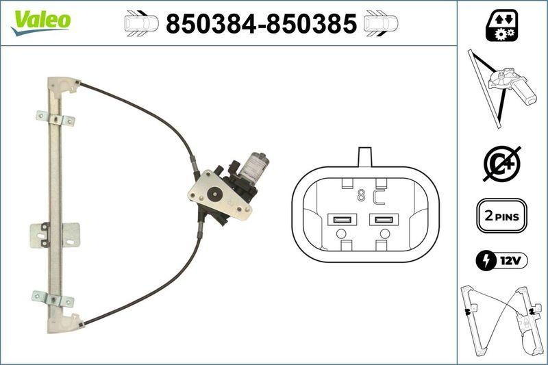 VALEO 850384 Fensterheber vorne links SEAT Toledo