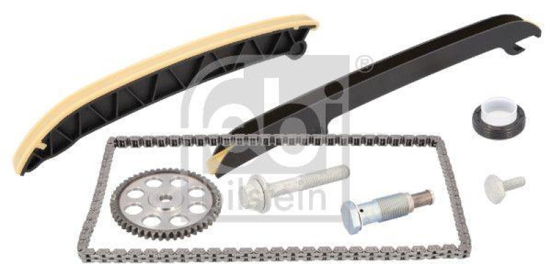 FEBI BILSTEIN 104259 Steuerkettensatz f&uuml;r Nockenwelle, mit Gleitschienen und Kettenspanner f&uuml;r VW-Audi