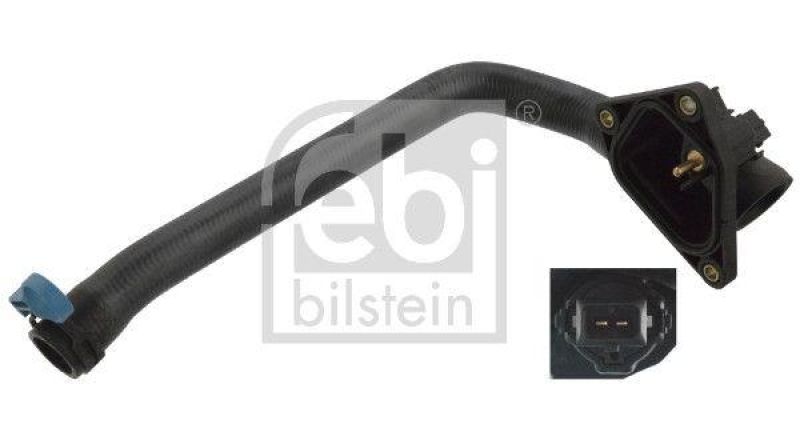 FEBI BILSTEIN 104270 K&uuml;hlwasserschlauch mit Flansch und K&uuml;hlmitteltemperatursensor f&uuml;r BMW