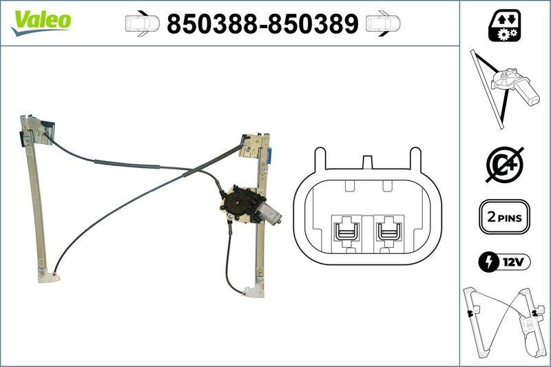VALEO 850388 Fensterheber vorne links SEAT Cordoba