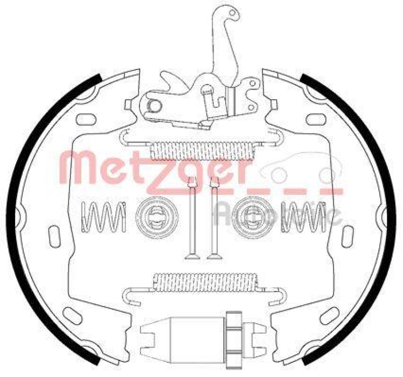 METZGER 0152021 Bremsbackensatz, Feststellbremse f&uuml;r OPEL HA