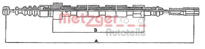 METZGER 10.746 Seilzug, Feststellbremse f&uuml;r VW hinten links/rechts