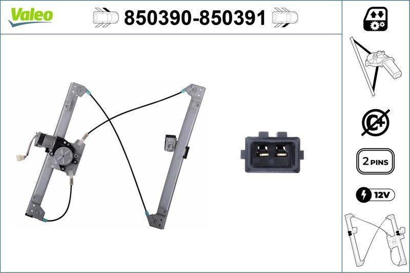 VALEO 850390 Fensterheber vorne links SEAT Cordoba