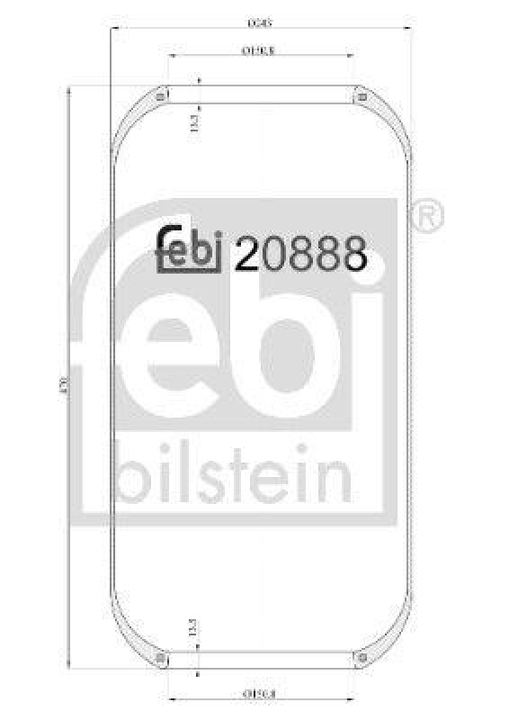 FEBI BILSTEIN 20888 Luftfederbalg ohne Kolben für M A N