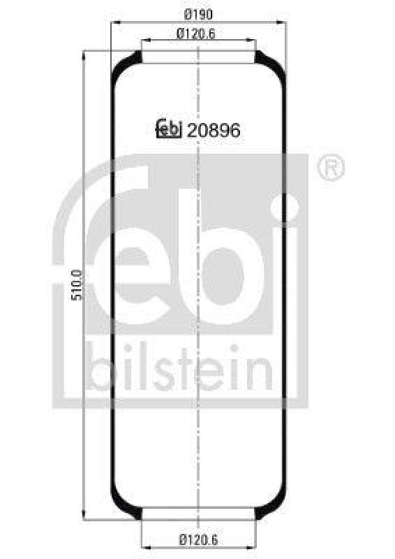 FEBI BILSTEIN 20896 Luftfederbalg ohne Kolben für Scania