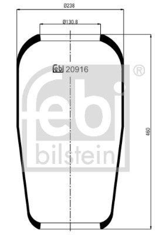 FEBI BILSTEIN 20916 Luftfederbalg ohne Kolben für M A N