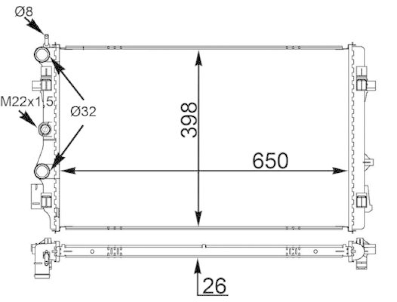 MAHLE CR 1559 000S K&uuml;hler Motork&uuml;hlung
