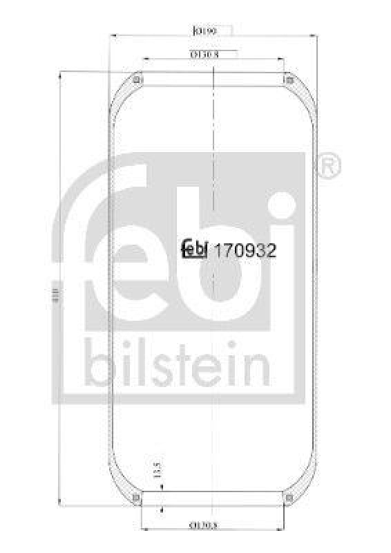 FEBI BILSTEIN 20921 Luftfederbalg ohne Kolben für EVOBUS