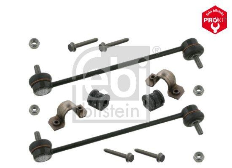 FEBI BILSTEIN 37077 Stabilisatorlagersatz mit Verbindungsstangen für VW-Audi