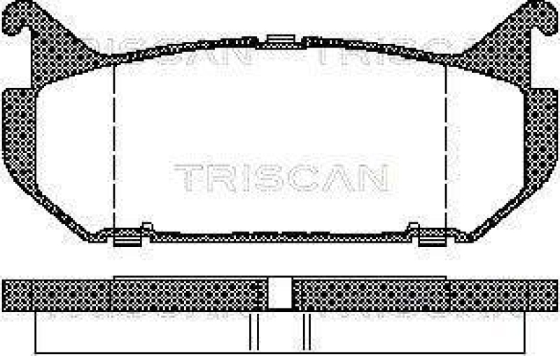 TRISCAN 8110 50184 Bremsbelag Hinten für Mazda 626