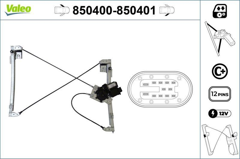 VALEO 850400 Fensterheber vorne links SEAT Ibiza