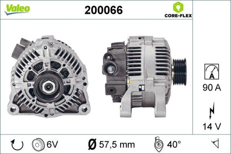 VALEO 200066 Generator - CORE-FLEX - CITROEN Berl