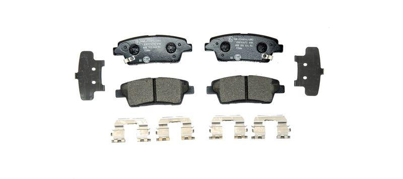 HELLA 8DB 355 024-841 Bremsbelagsatz, Scheibenbremsbelag f&uuml;r HYUNDAI/KIA