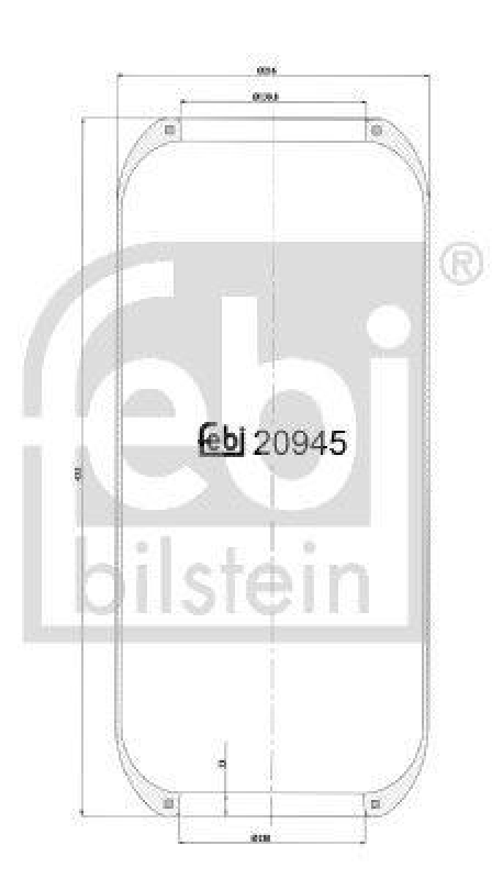 FEBI BILSTEIN 20945 Luftfederbalg ohne Kolben für Iveco