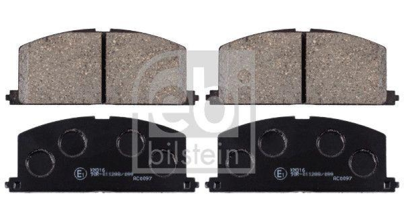 FEBI BILSTEIN 16581 Bremsbelagsatz f&uuml;r TOYOTA