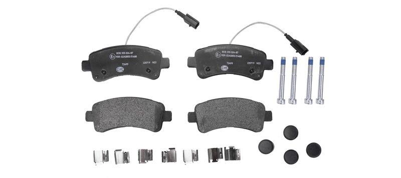 HELLA 8DB 355 024-871 Bremsbelagsatz, Scheibenbremsbelag f&uuml;r P.S.A/FIAT