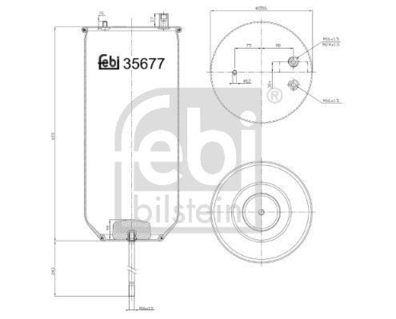 FEBI BILSTEIN 35677 Luftfederbalg ohne Kolben für RENAULT (RVI)