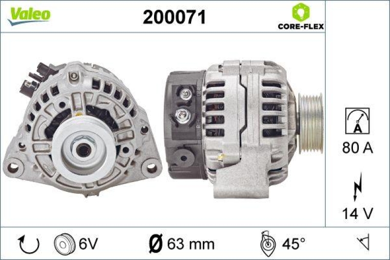 VALEO 200071 Generator - CORE-FLEX - CITROEN AX I
