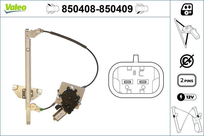 VALEO 850408 Fensterheber hinten links TOYOTA Avensis