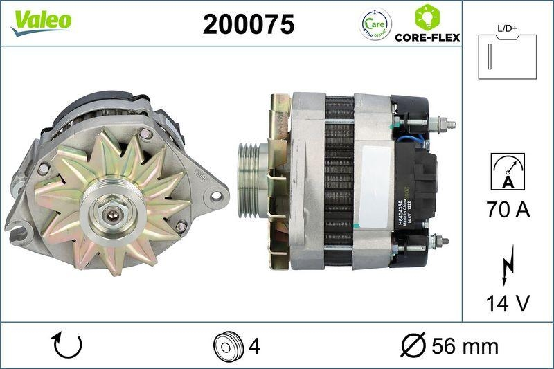 VALEO 200075 Generator - CORE-FLEX - CITROEN C15