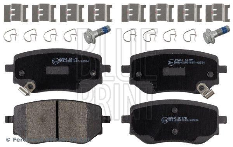 BLUE PRINT ADU174242 Bremsbelagsatz mit Befestigungsmaterial für Mercedes-Benz PKW