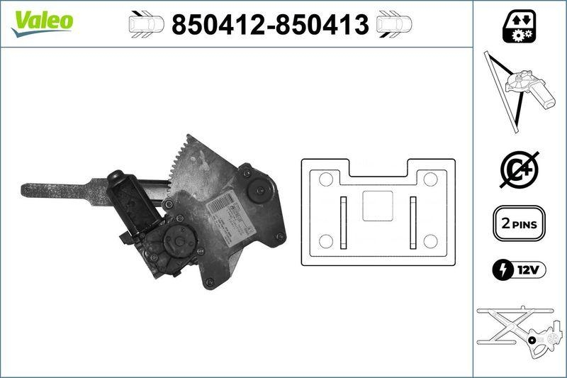 VALEO 850412 Fensterheber hinten links TOYOTA Yaris