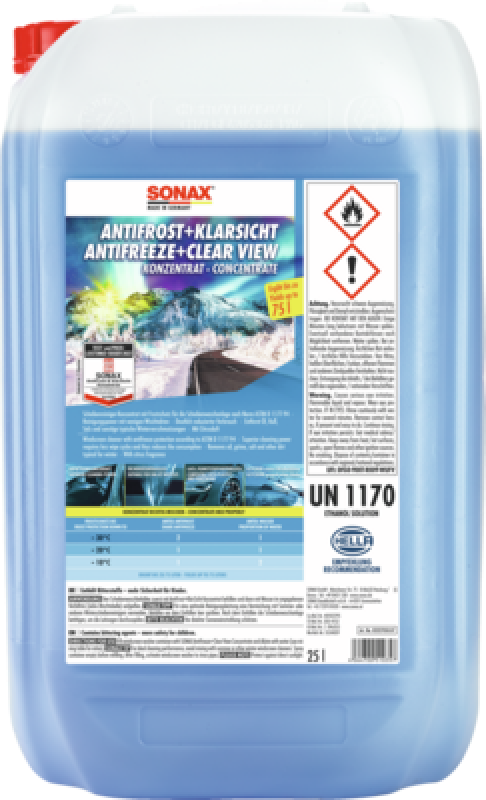 SONAX 03327050 Antifrost + Klarsicht Konzentrat Citrus 25L
