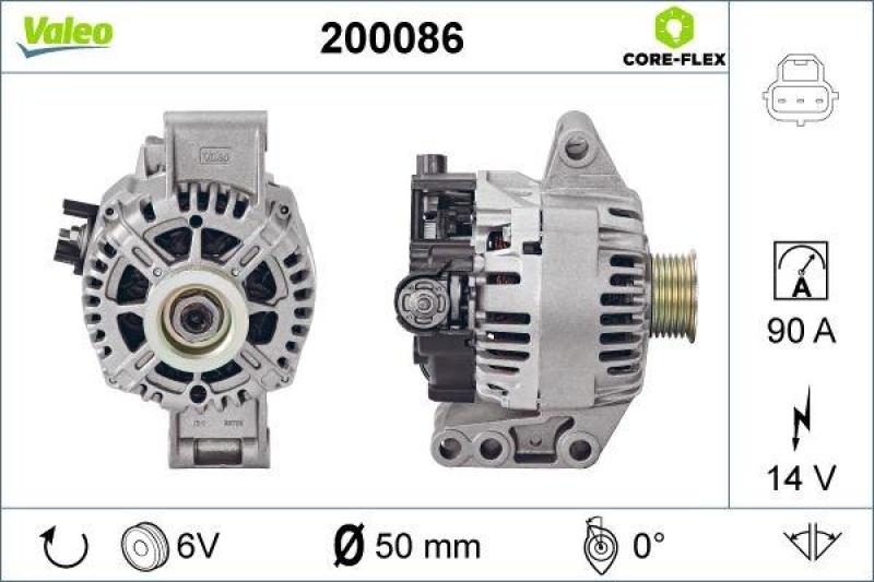 VALEO 200086 Generator - CORE-FLEX - FORD Ka I